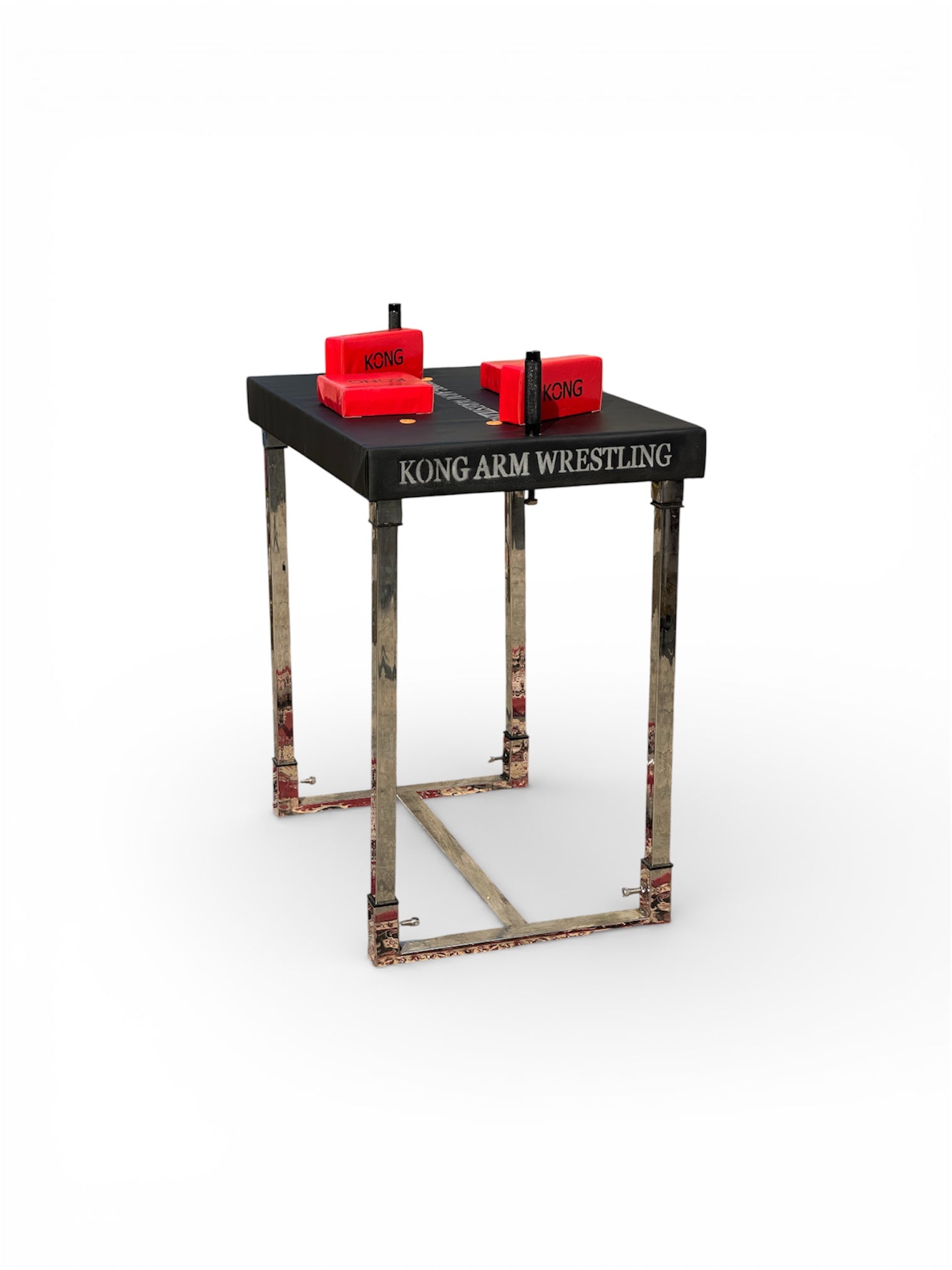 Kong Arm Wrestling table | 100% Steel Frame with Metal table Side hand grip poles | Premium Quality Rexine | waterproof Wooden Top