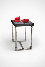 Kong Arm Wrestling table | 100% Steel Frame with Metal table Side hand grip poles | Premium Quality Rexine | waterproof Wooden Top