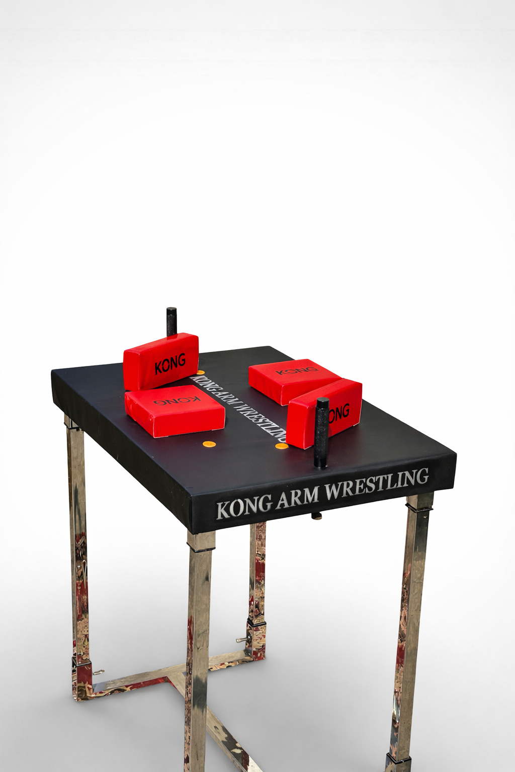 Kong Arm Wrestling table | 100% Steel Frame with Metal table Side hand grip poles | Premium Quality Rexine | waterproof Wooden Top
